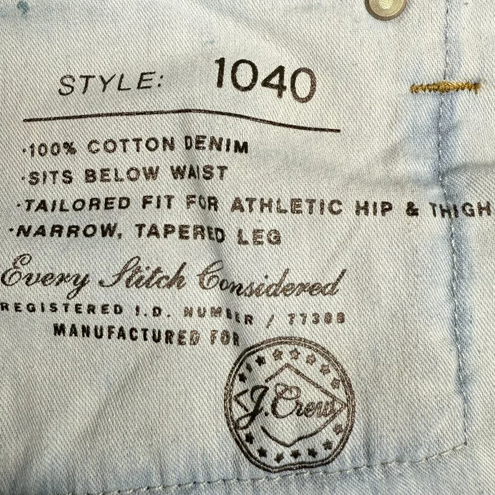 EUC Men's J. CREW 1040 Athletic‎ Taper-fit Jeans | Size 31 X 32